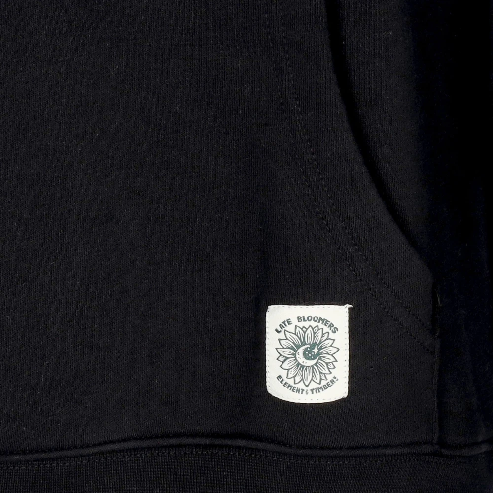 Element Zwarte hoodie met boeketprint Black Heren
