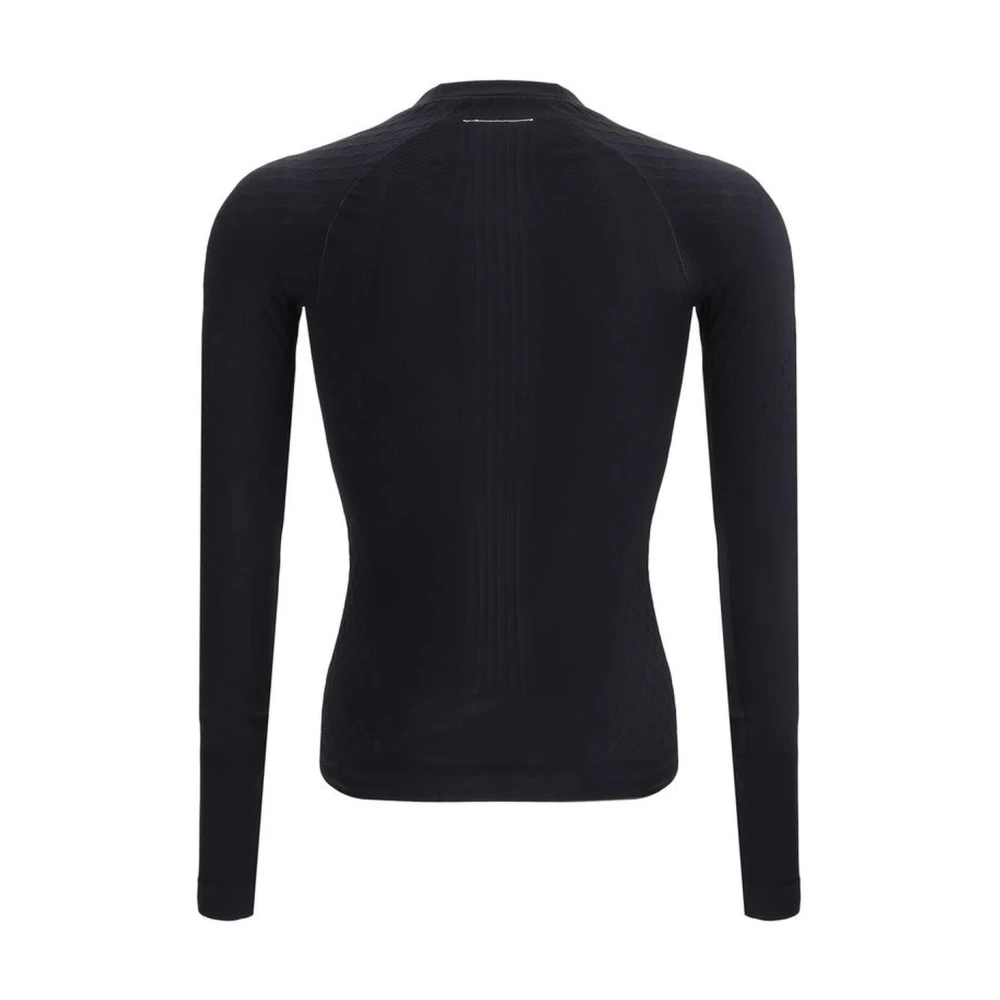 MM6 Maison Margiela Iconische Monogram Thermische Trui Ronde Hals Black Heren