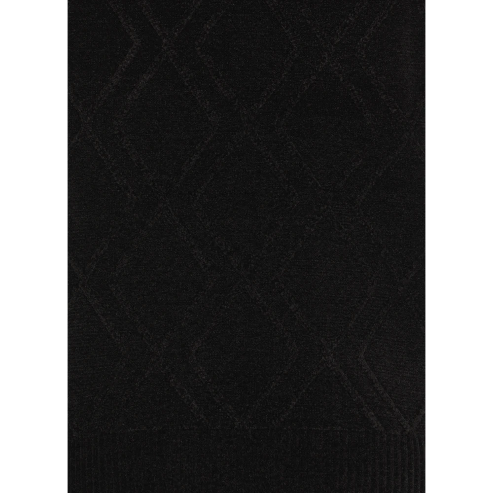 RRD Geometrisch Patroon Fluweel Trui Vrouw Black Dames
