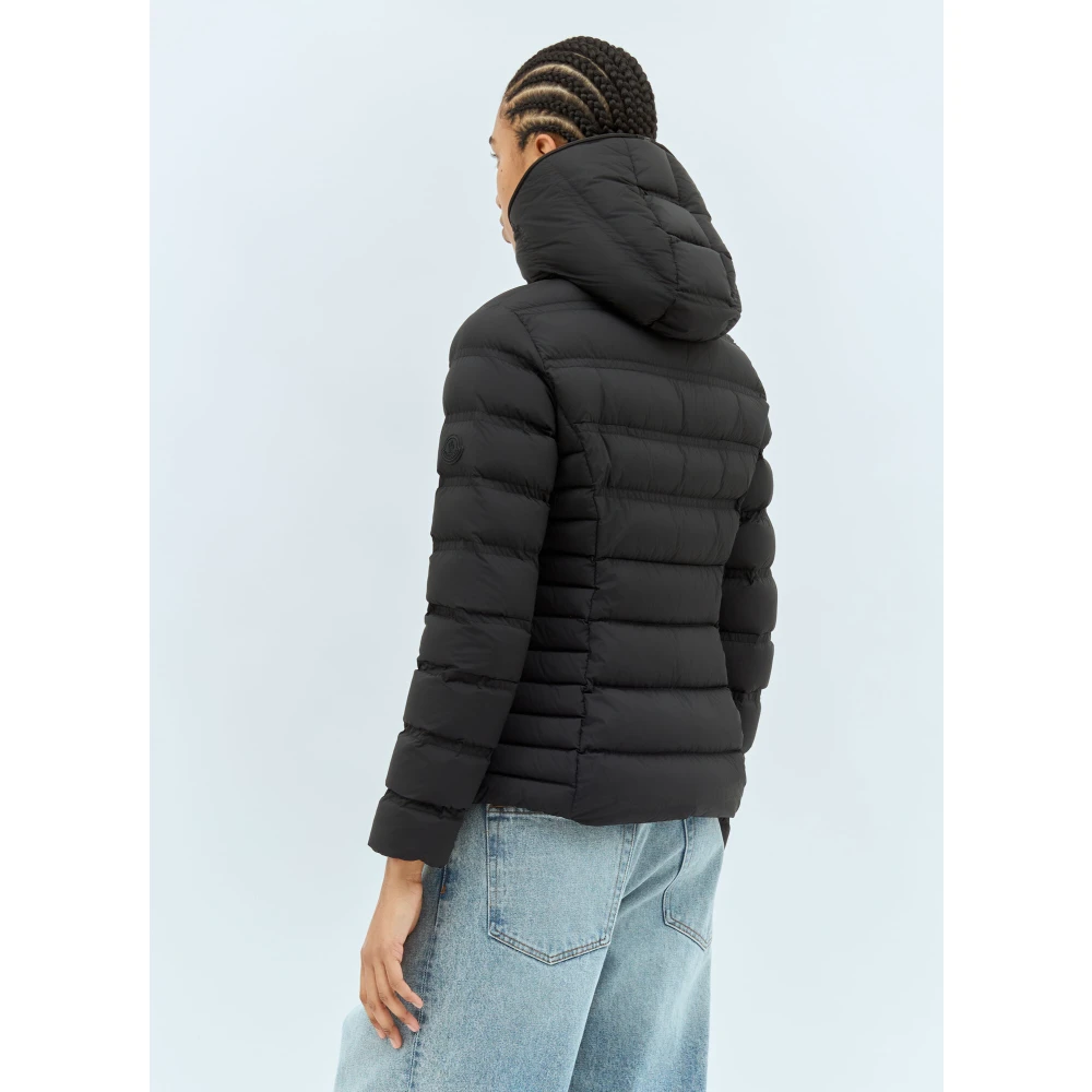 Moncler Gewatteerde Hooded Donsjas Black Dames