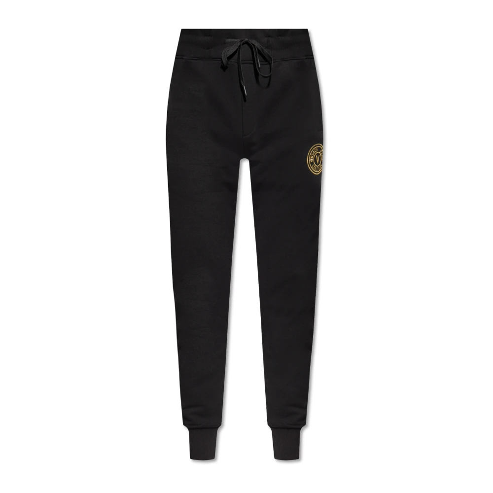 Versace Jeans Couture Men's Black Sweatpants, Xl, Joggers With Logo