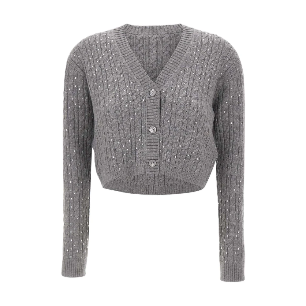 Max Mara Studio Gray Thames Cardigan - Female - Cardigans - L - Knitwear