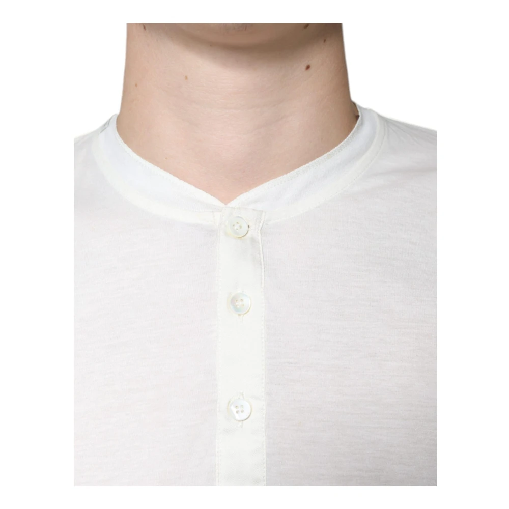 Dolce & Gabbana Zijdeblend korte mouw T-shirt White Heren