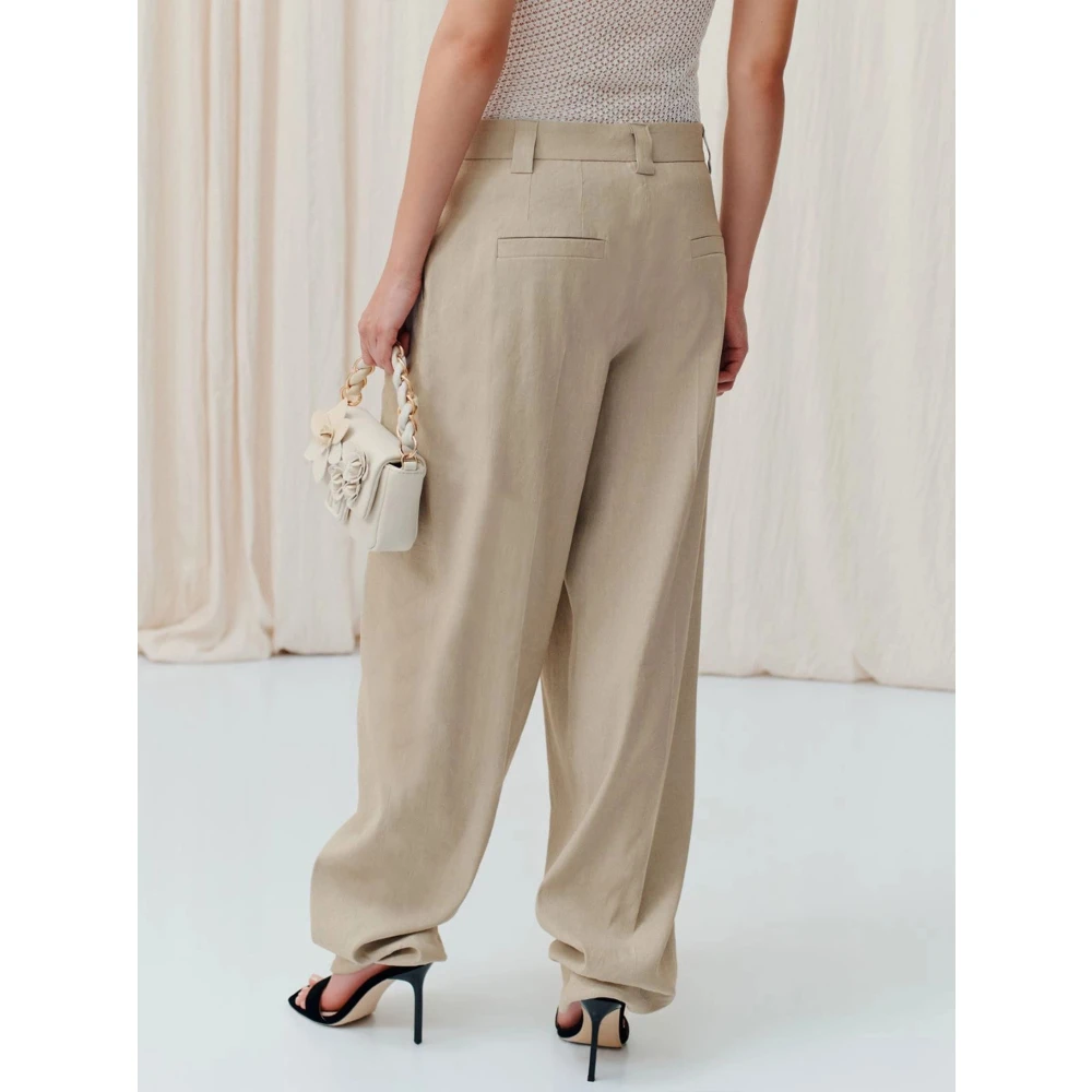 Marella Stijlvol Portretfotografie Print Beige Dames