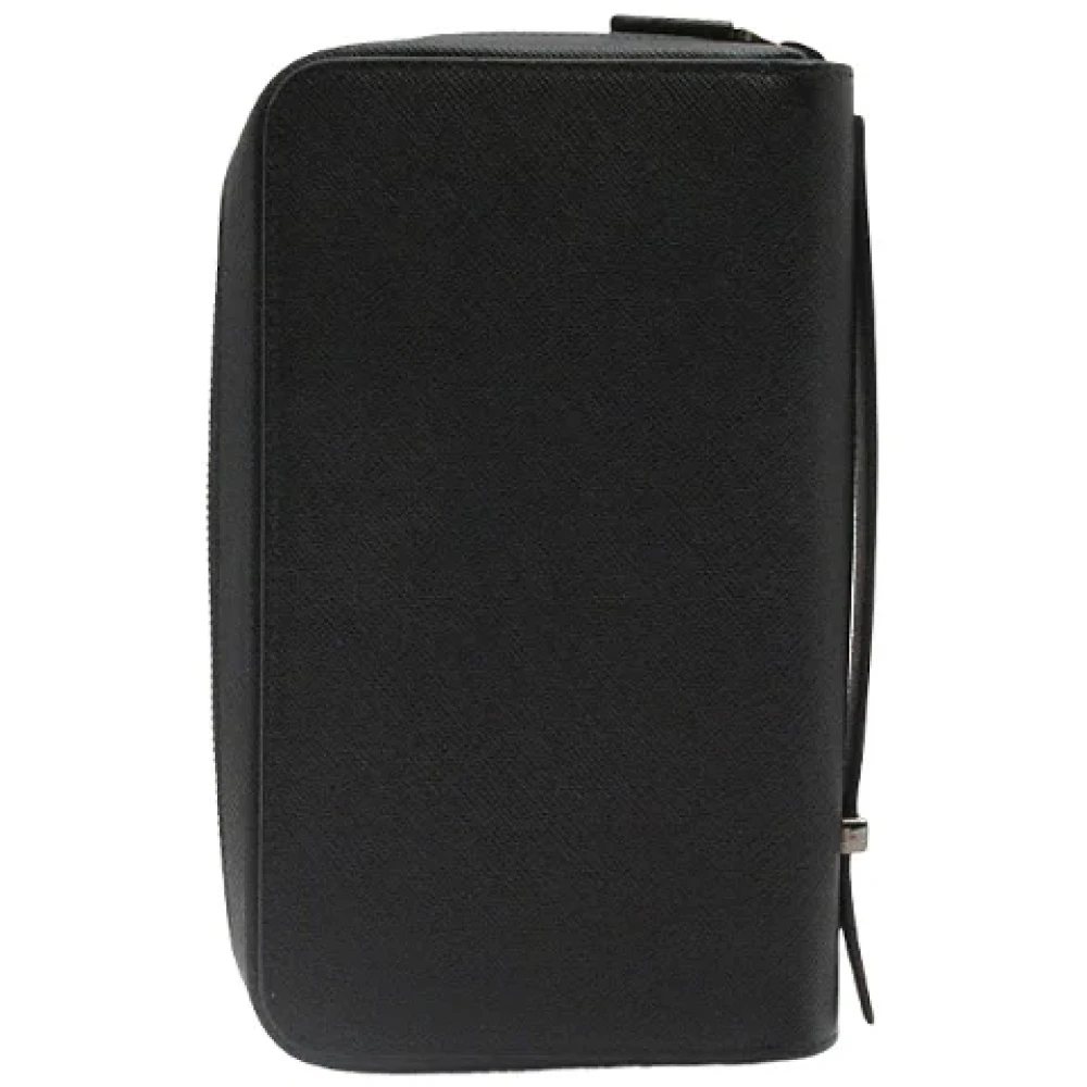 Prada Vintage Pre-owned Leather wallets Black Dames