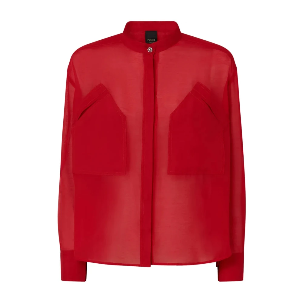 Pinko Women's Red Casual Long Sleeve Shirt