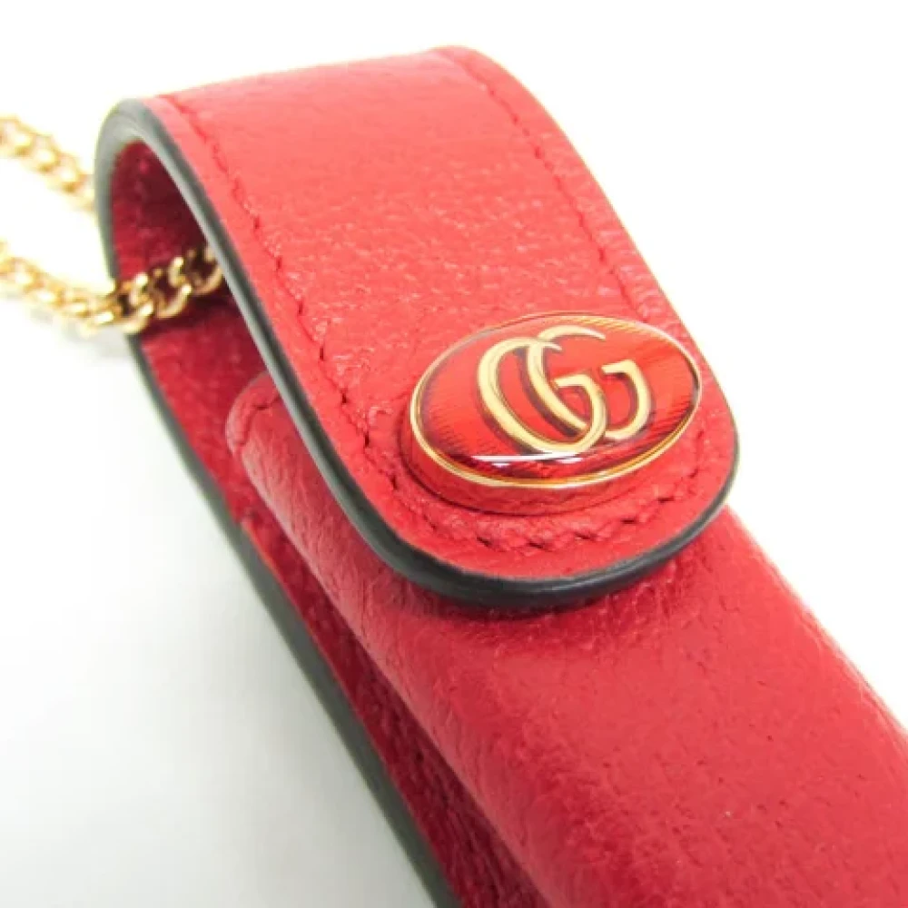 Gucci Vintage Pre-owned Leather home-office Red Dames