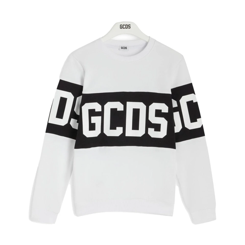 Gcds Boys White Kids Sweatshirts, 10 Y, Felpa In Cotone