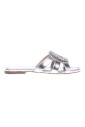 silver-laminated-leather-clogs