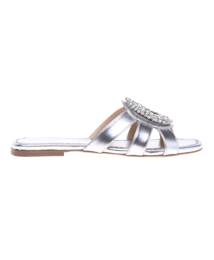 silver-laminated-leather-clogs
