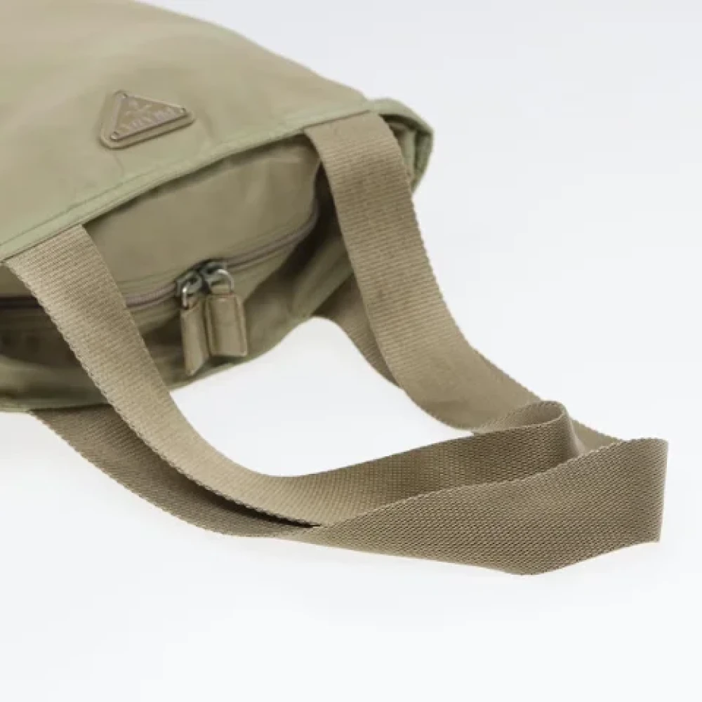Prada Vintage Pre-owned Fabric prada-bags Beige Dames