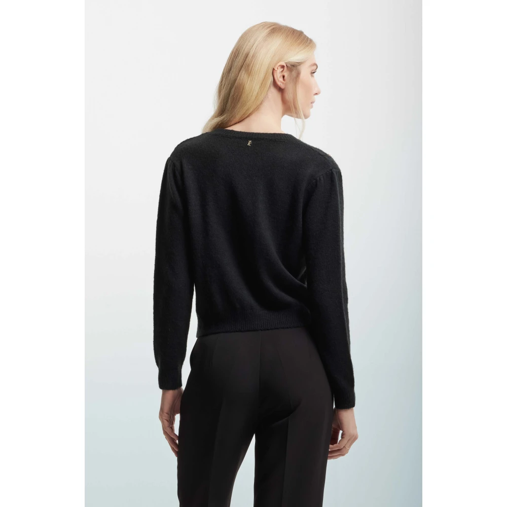 Kocca Wollen Trui met Kralenapplicaties Black Dames