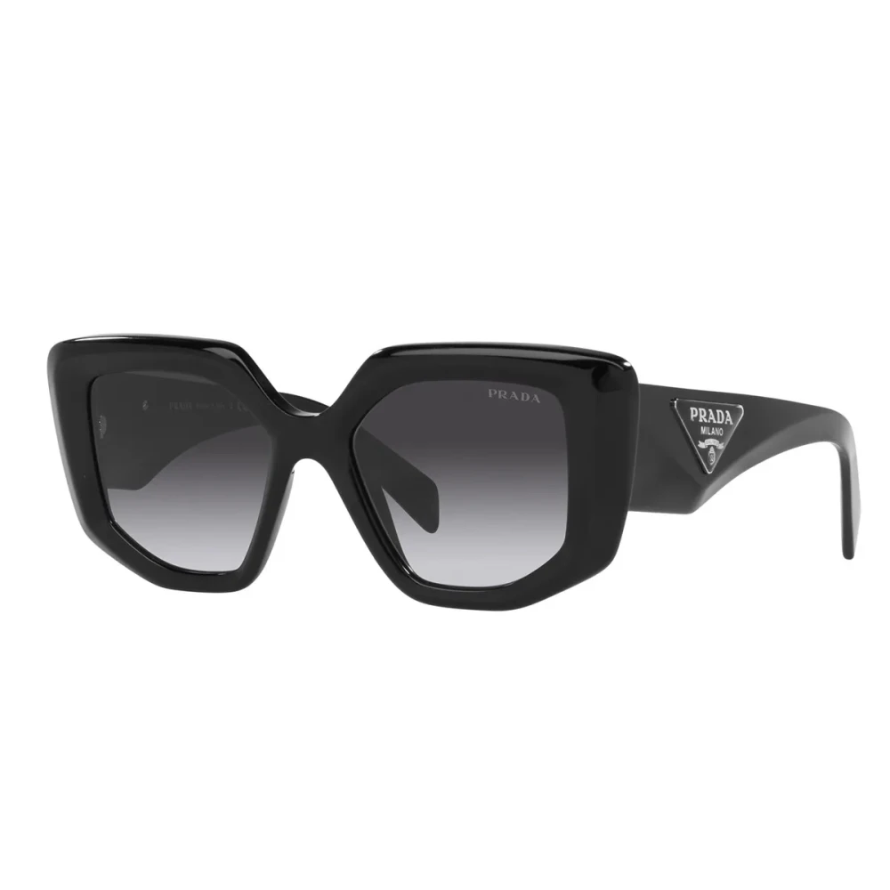 Prada Unisex Black Irregular Shape Sunglasses In - Sunglasses - 50 Mm - Accessories