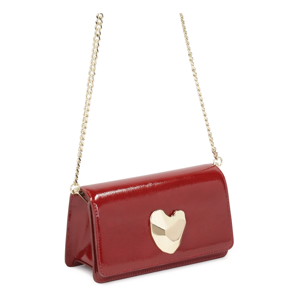 Kazar Maroon gekreukt lakleren handtas Brown Dames