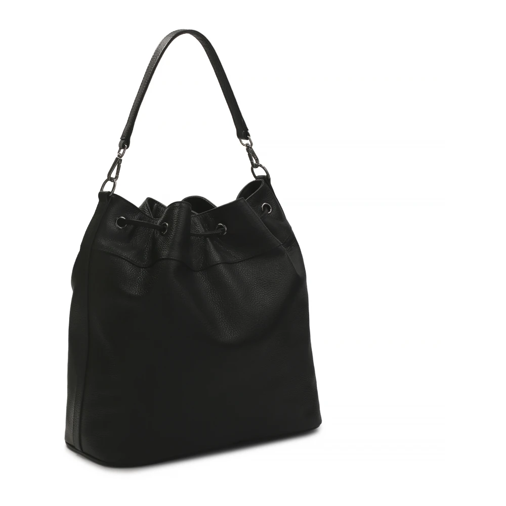 Kazar Leren tas handtas met twee banden Black Dames
