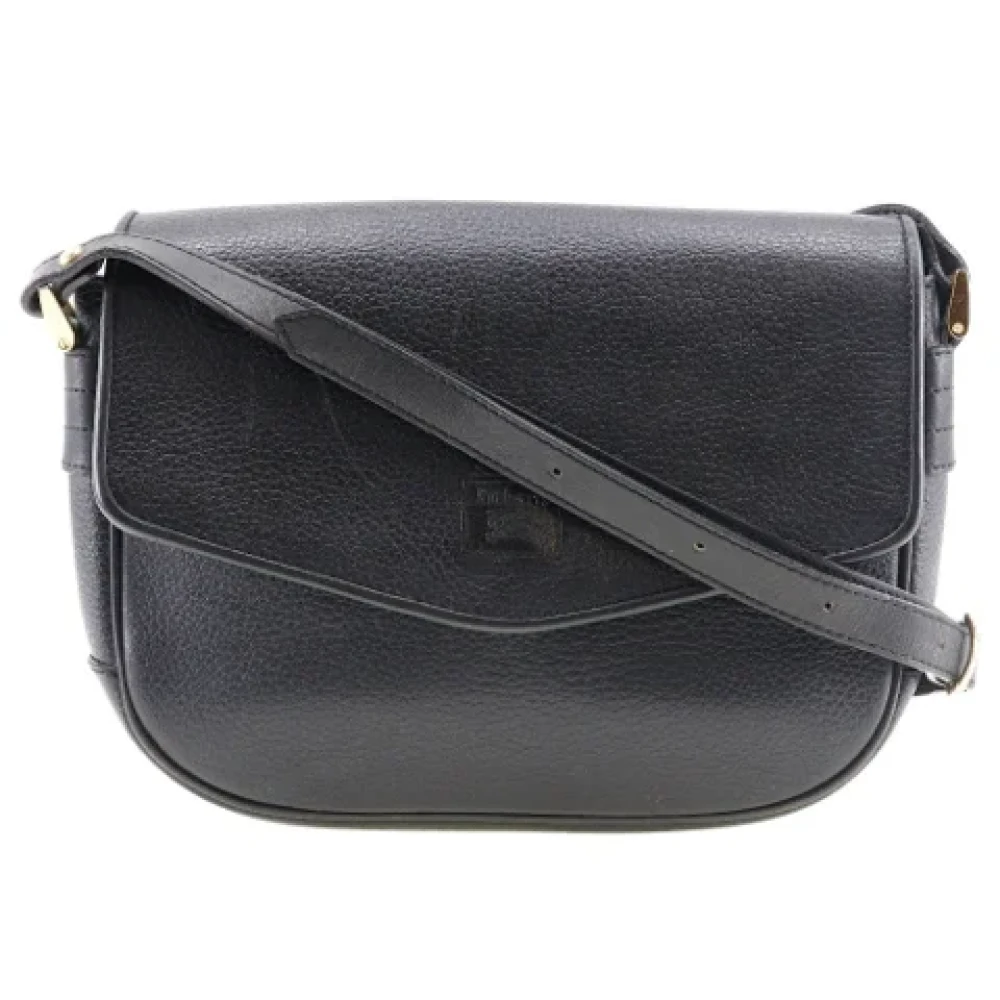 Burberry Vintage Pre-owned Leather shoulder-bags Black Dames