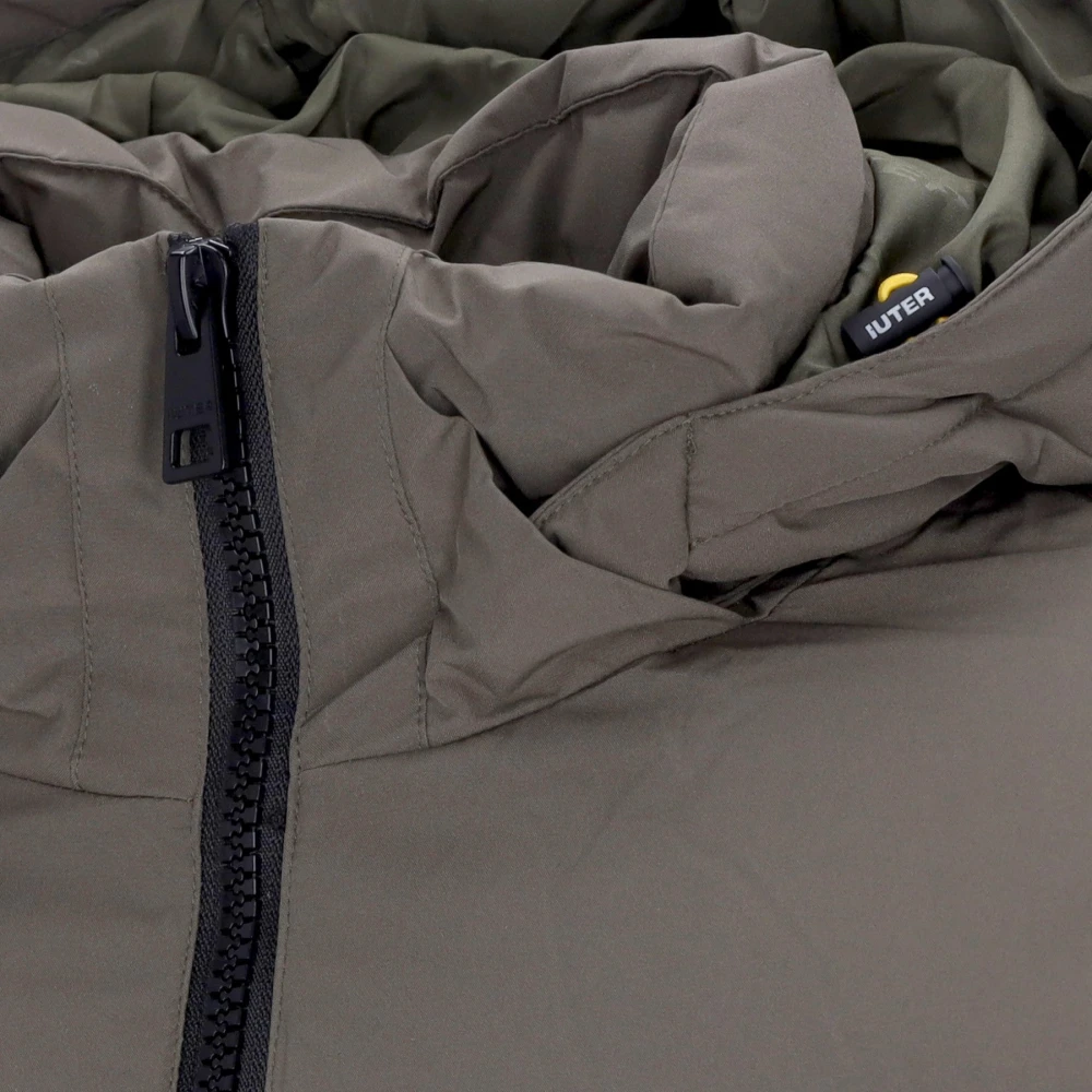 Iuter Leger Puffer Donsjas met Verstelbare Capuchon Green Heren