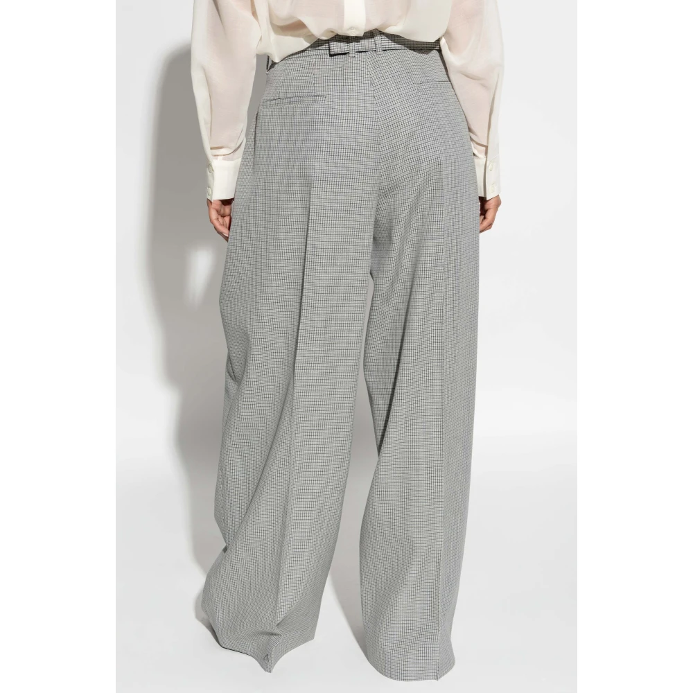 Jil Sander Geruite broek Gray Dames