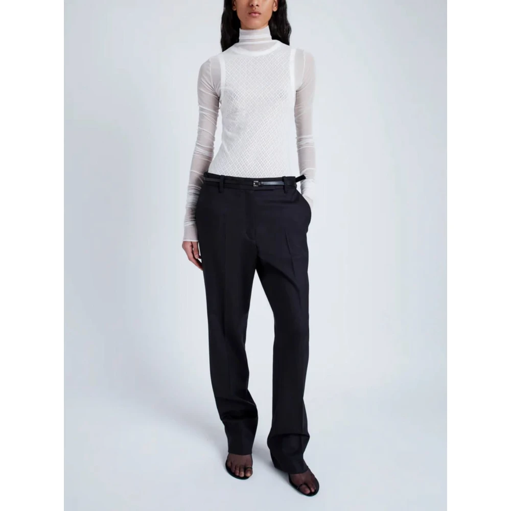 Proenza Schouler Zwarte wollen twill broek Black Dames