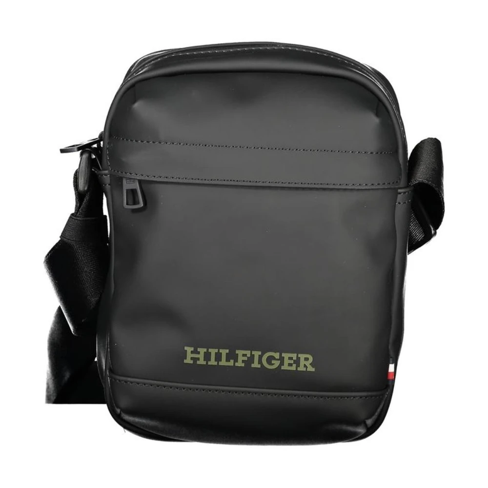 Tommy Hilfiger Zwarte schoudertas met meerdere zakken Black Heren