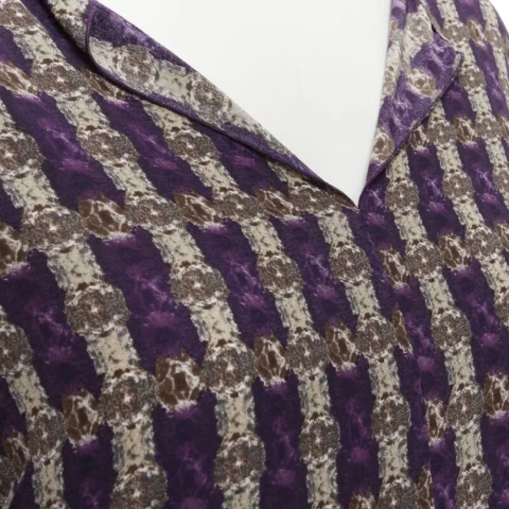 Marni Pre-owned Silk dresses Purple Dames