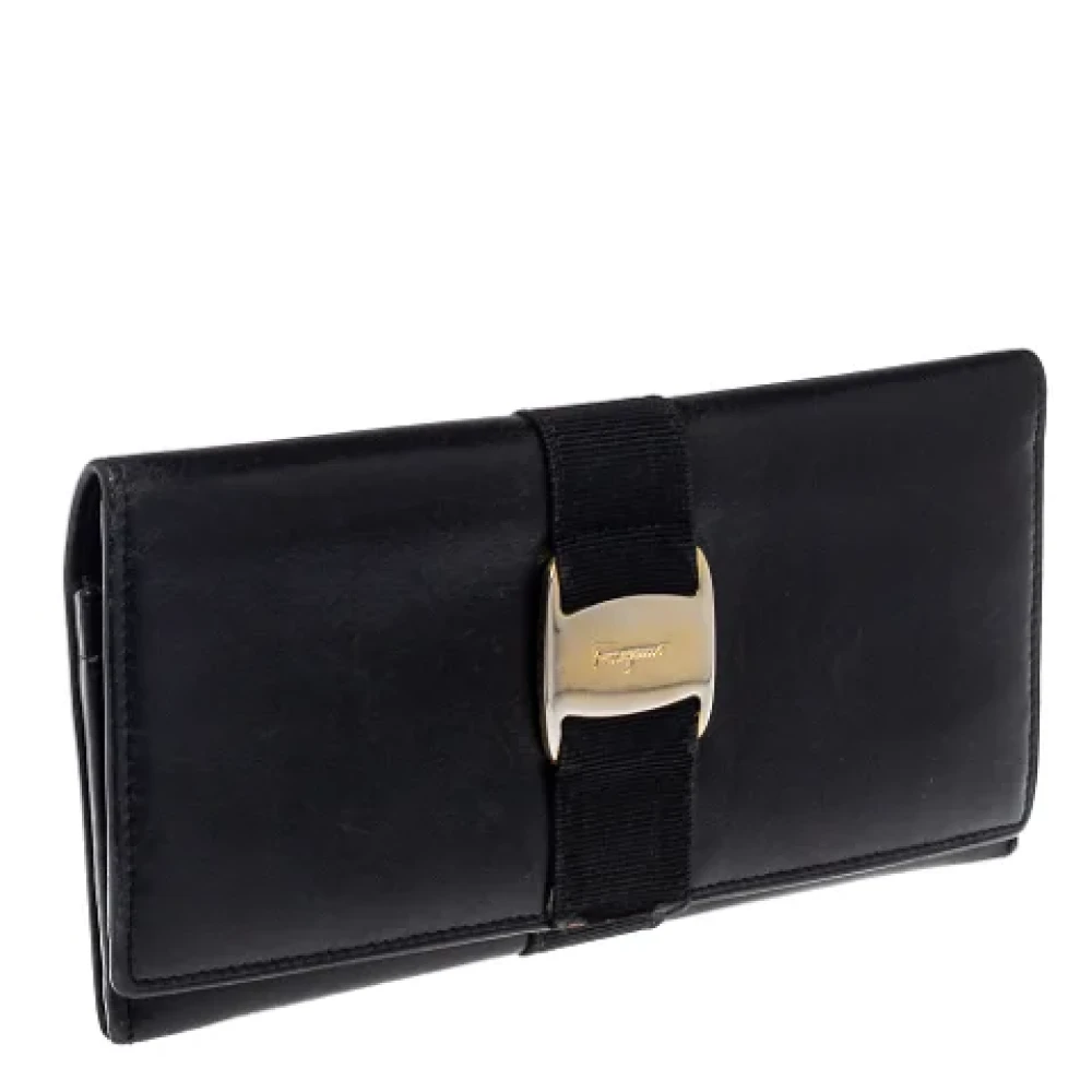 Salvatore Ferragamo Pre-owned Leather wallets Black Dames