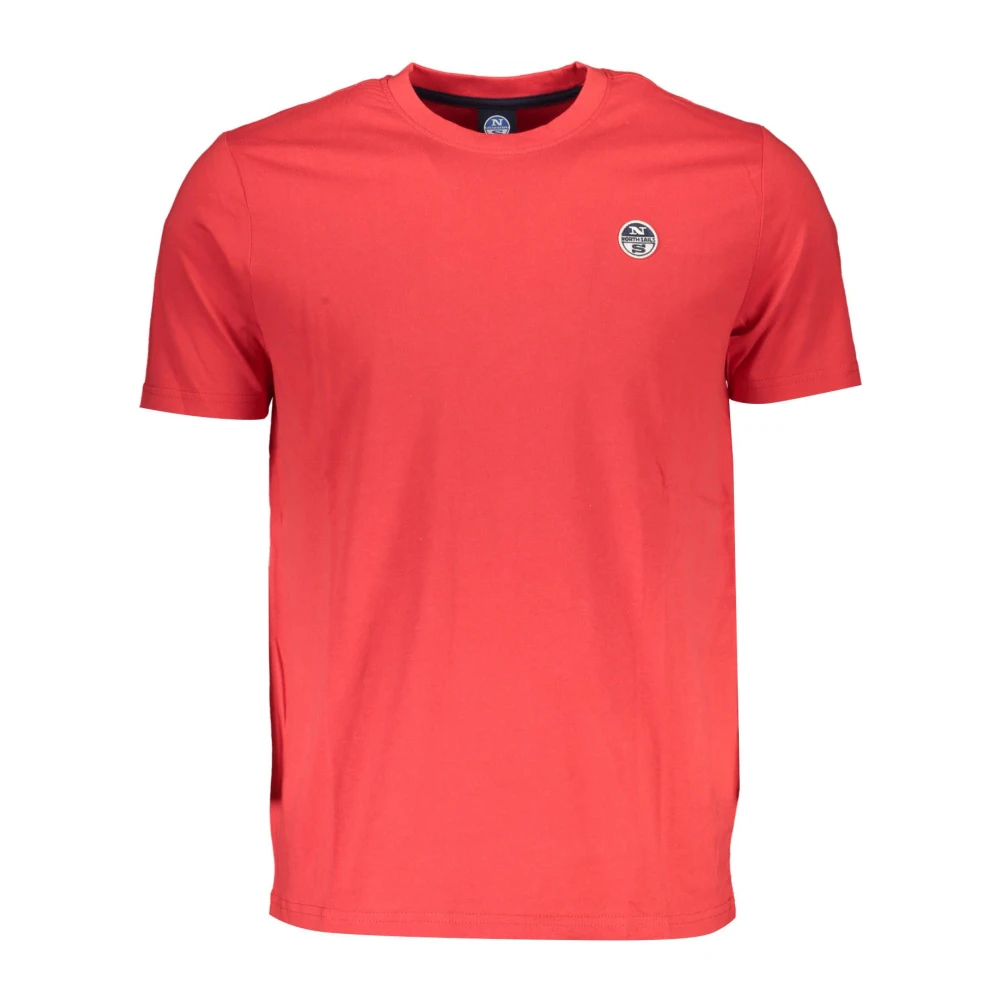 North Sails Röd Rundhals T-shirt Red, Herr