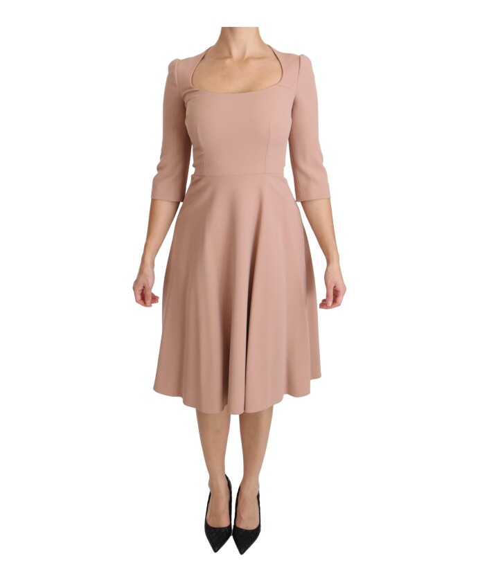 robe-rose-en-viscose-a-ligne-a
