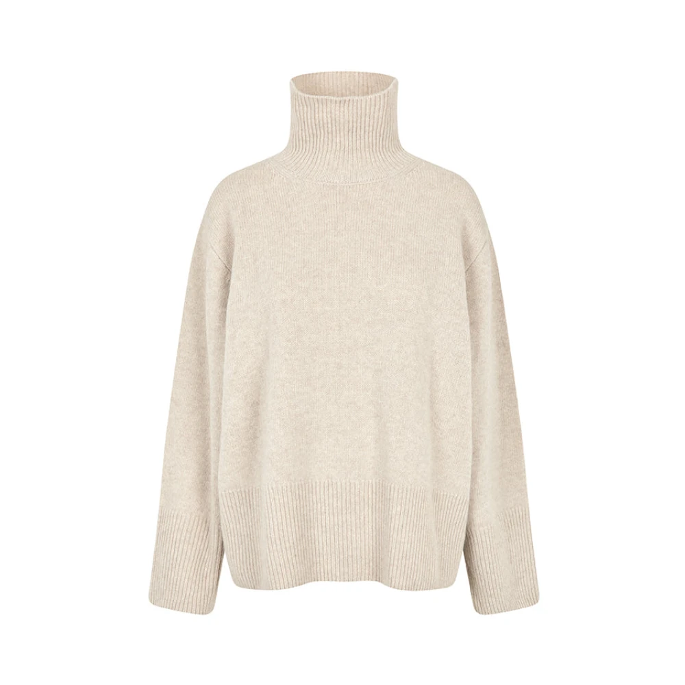 Kosete strikket turtleneck-genser