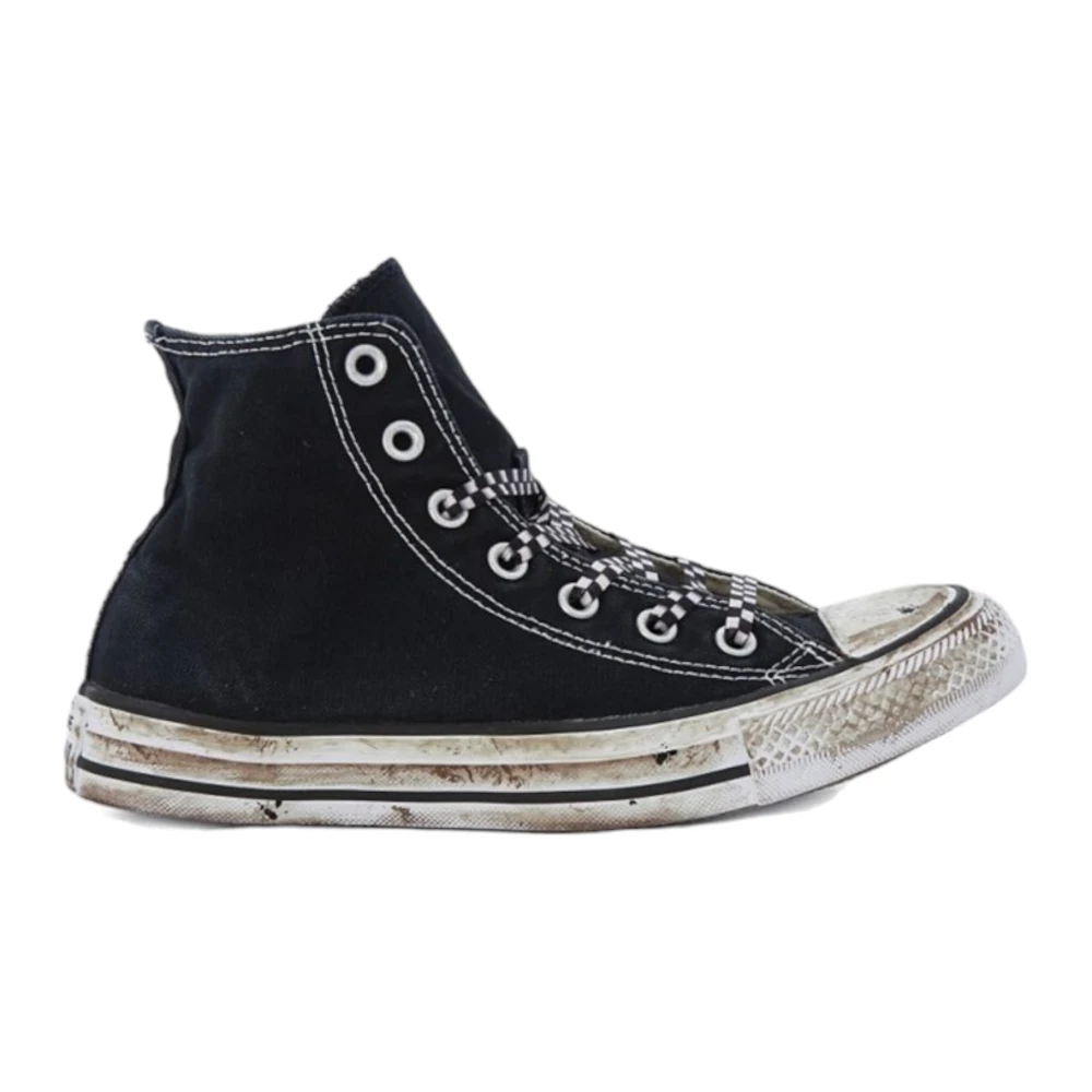 Converse Canvas Hoge Top Rubberen Zool Schoen Heren Schoenen Zwart