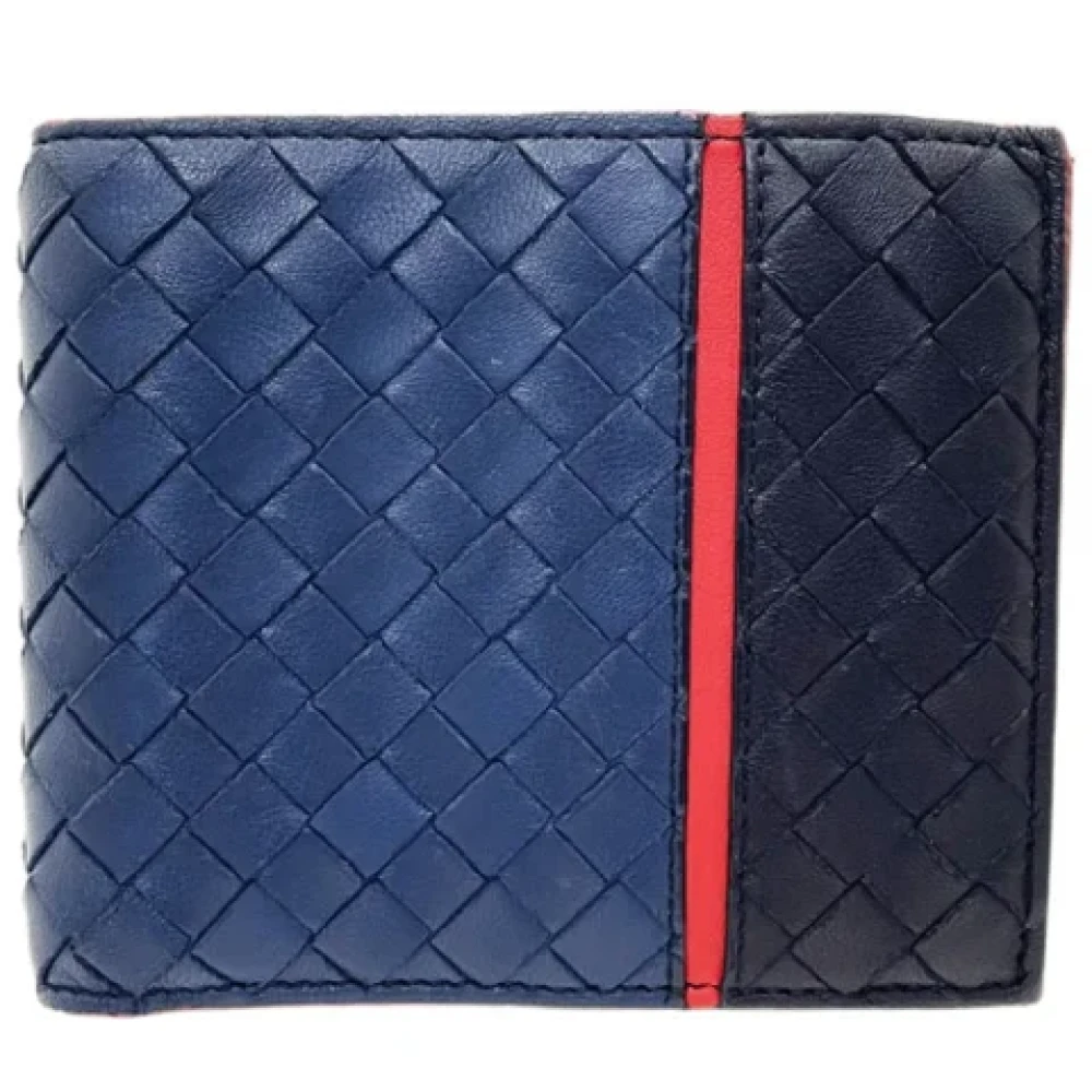 Bottega Veneta Vintage Pre-owned Leather wallets Blue Dames