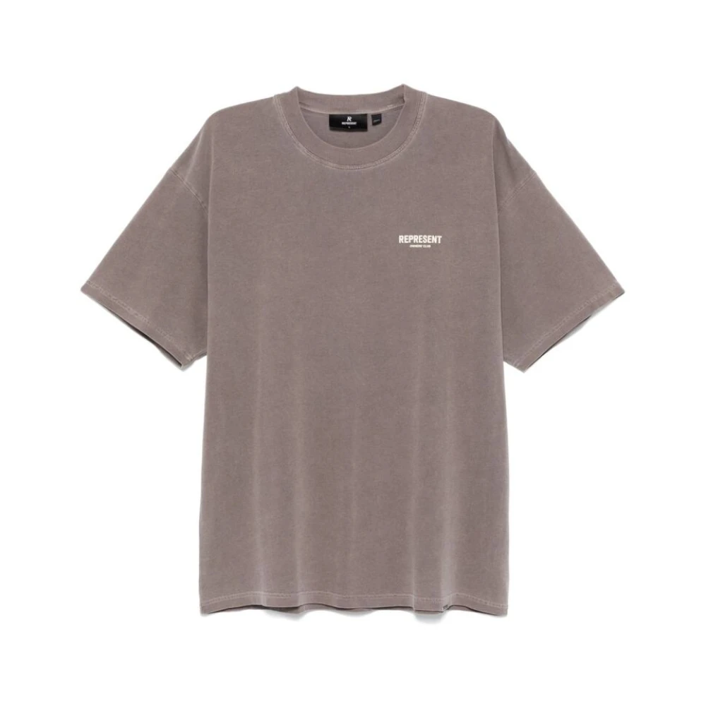 Represent T-shirt met grafische print van katoen Gray Heren