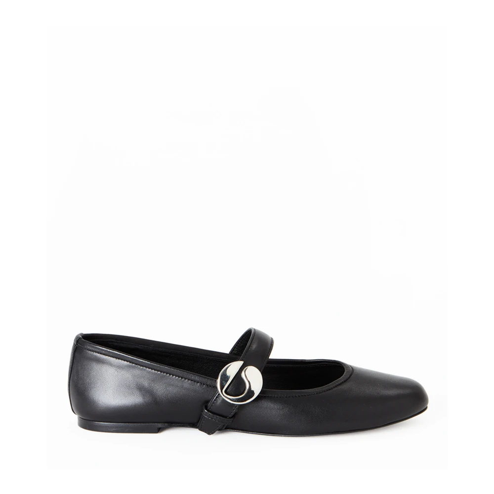 Coperni Svarta Ballerina Flats Elegant Stil Black, Dam