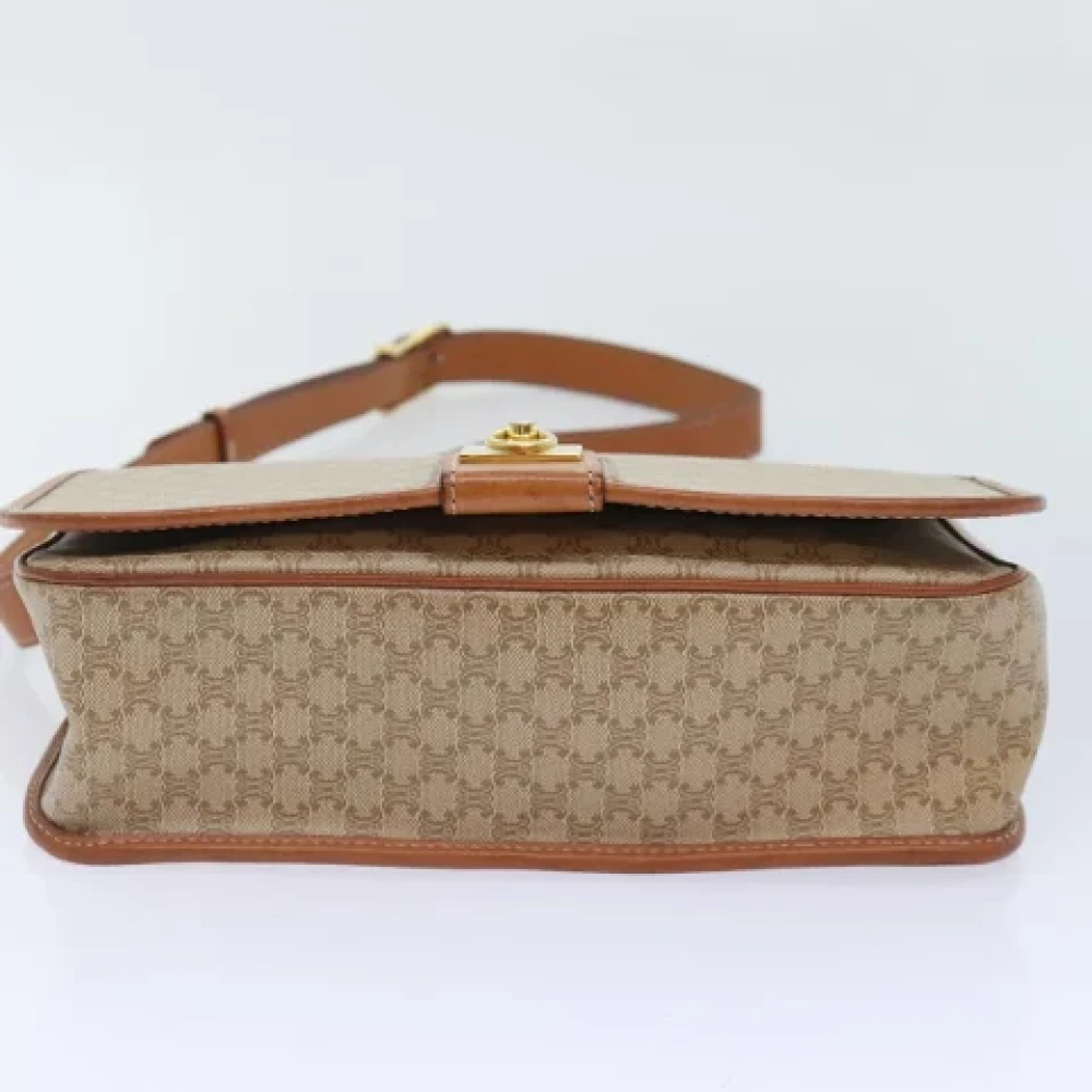 Celine Vintage Pre-owned Canvas shoulder-bags Beige Dames