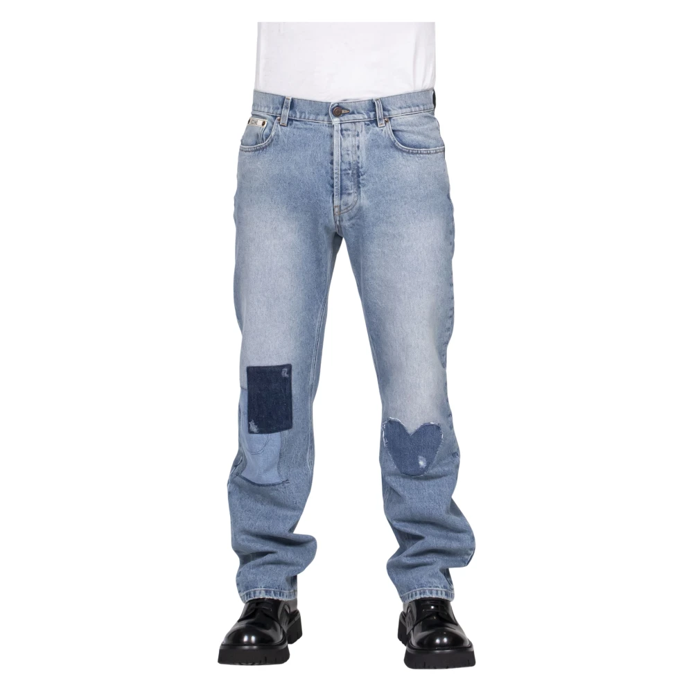 Moschino Men's Blue Pantalone Denim - Straight Fit Jeans - M - Jeans