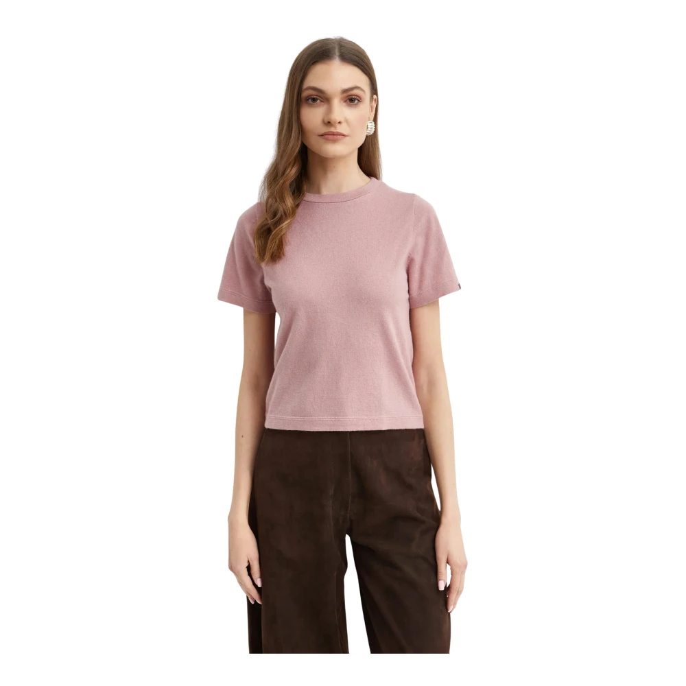 Extreme Cashmere Women's Pink Cashmere Knitwear, One Size, Tina T-Shirt