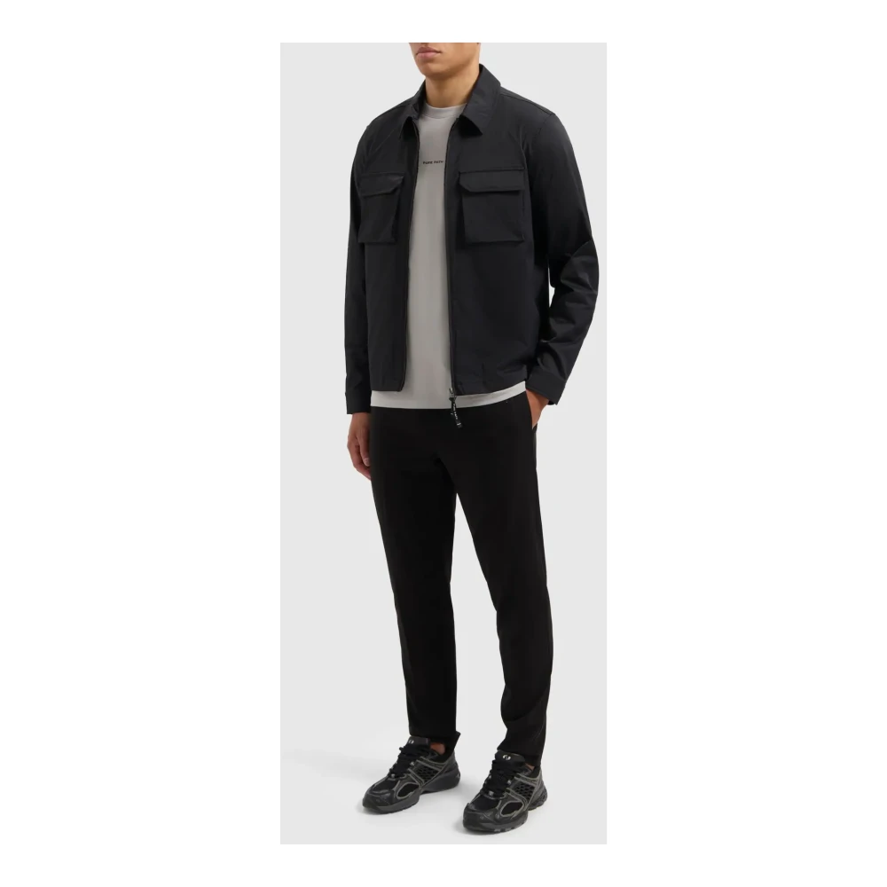 Pure Path Stretch Cargo Broek in Zwart Black Heren