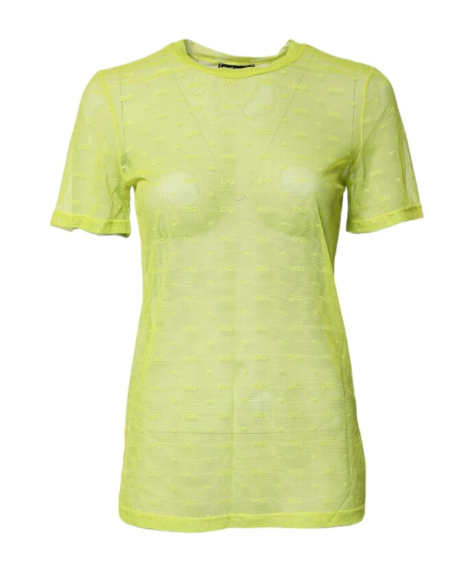 haut-vert-transparent-a-manches-courtes