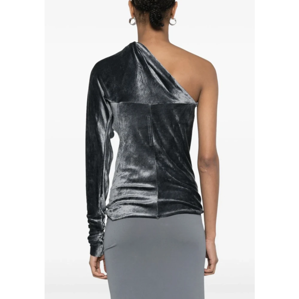 Rick Owens Stalen Top voor Vrouwen Blue Dames