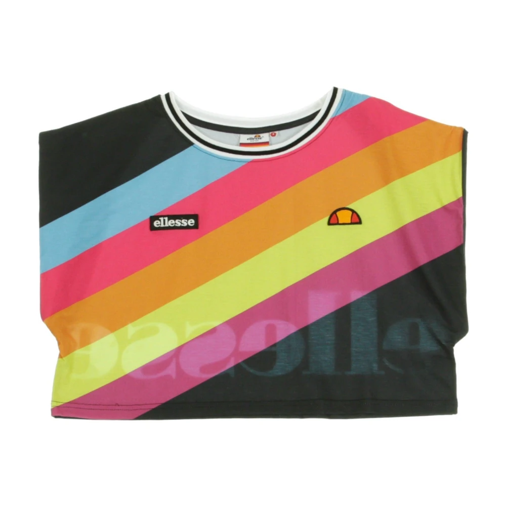 Ellesse Zwarte Cropped T-shirt voor Vrouwen Multicolor Dames