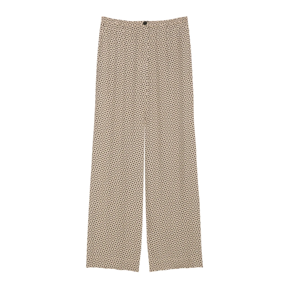Marc O'Polo Wijde joggerbroek met all-over print Beige Dames