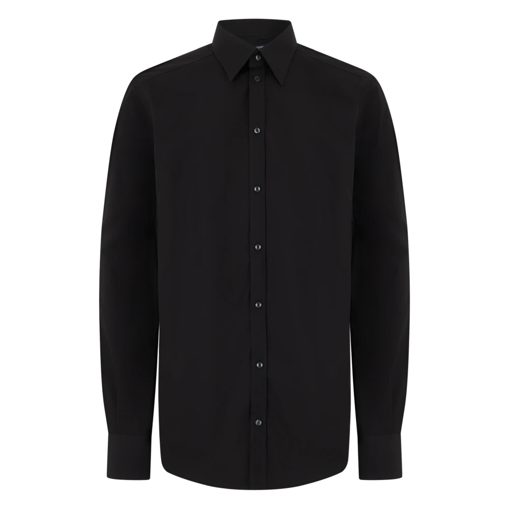 Dolce & Gabbana Men's Black Cotton Poplin Shirt - Casual Shirts - 2XL - Shirts