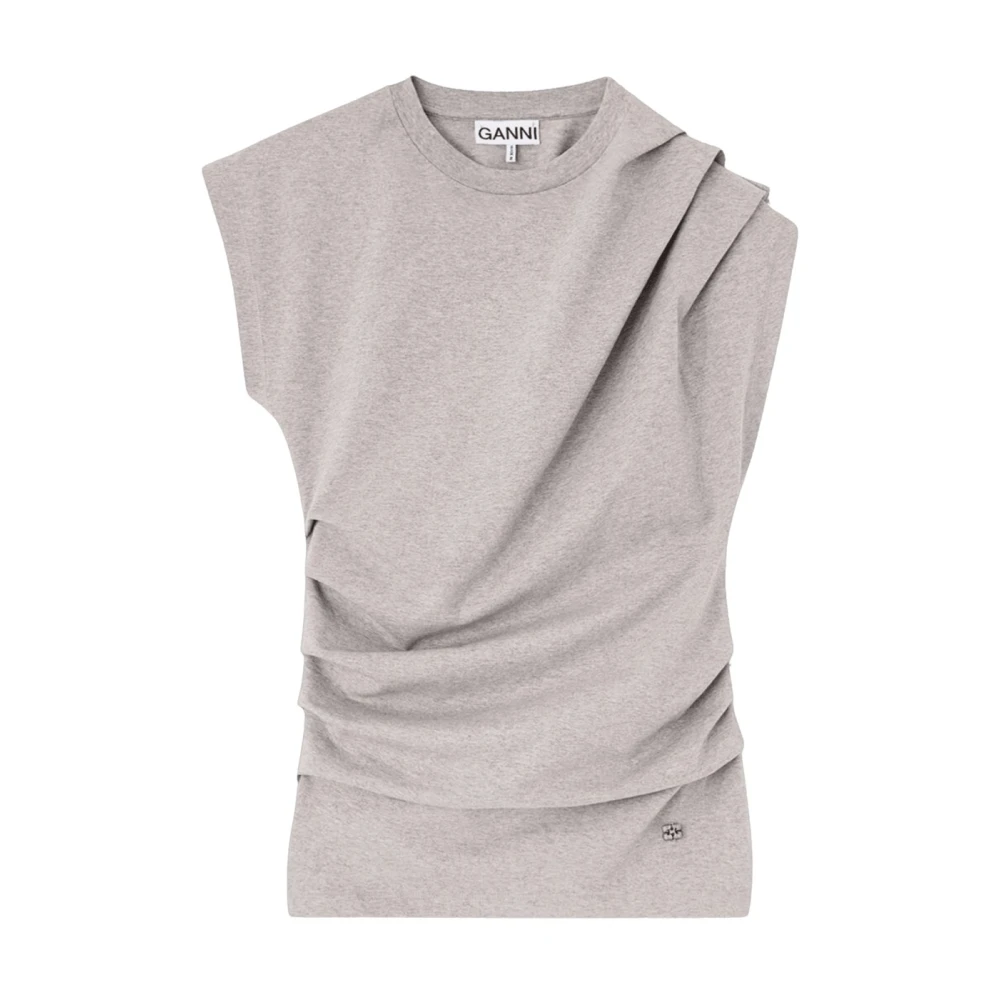 Ganni Donna Grigio Top, L, New,