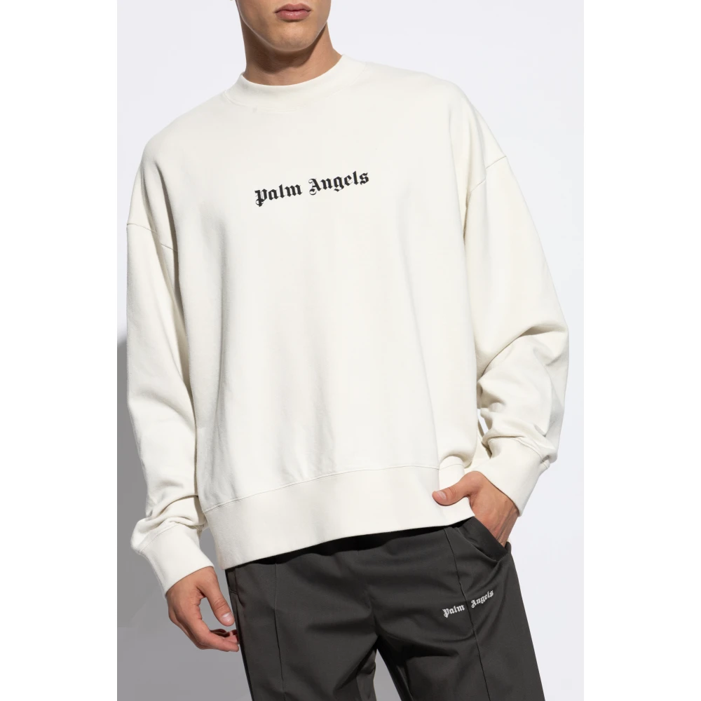 Palm Angels Sweatshirt met logo White Heren