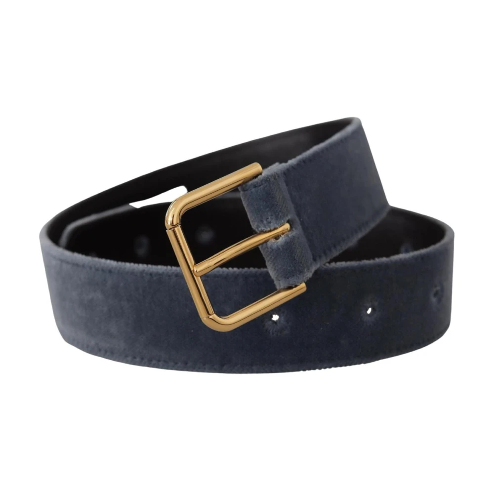 Dolce & Gabbana Vrouw Blauw Accessoires Dames, One Size, Velvet Riem