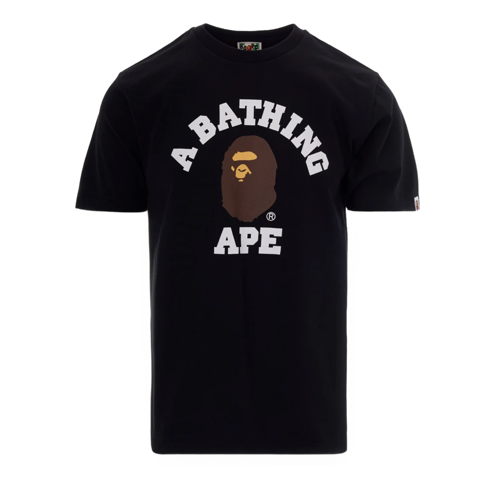 A Bathing Ape Men's Black Front-Print Crewneck - T-Shirts - Xl - Tops