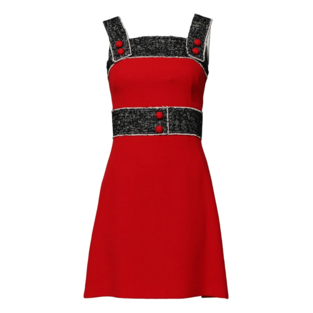 Dolce & Gabbana Women's Red Fla Mini Dress - Short Dresses - Xs - Dresses