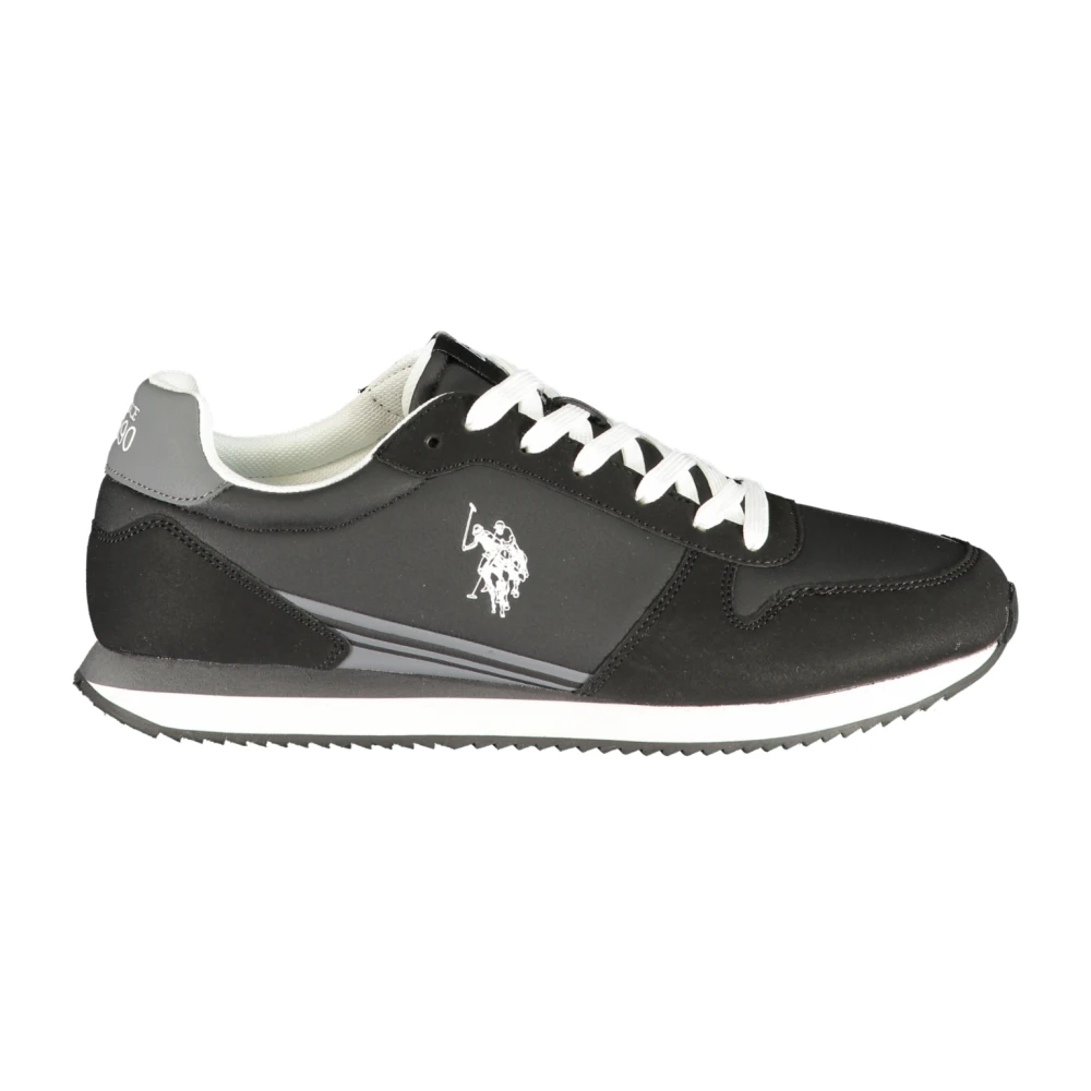 U.s. Polo Assn. Men's Black Sneakers, 12 Uk, Shoes
