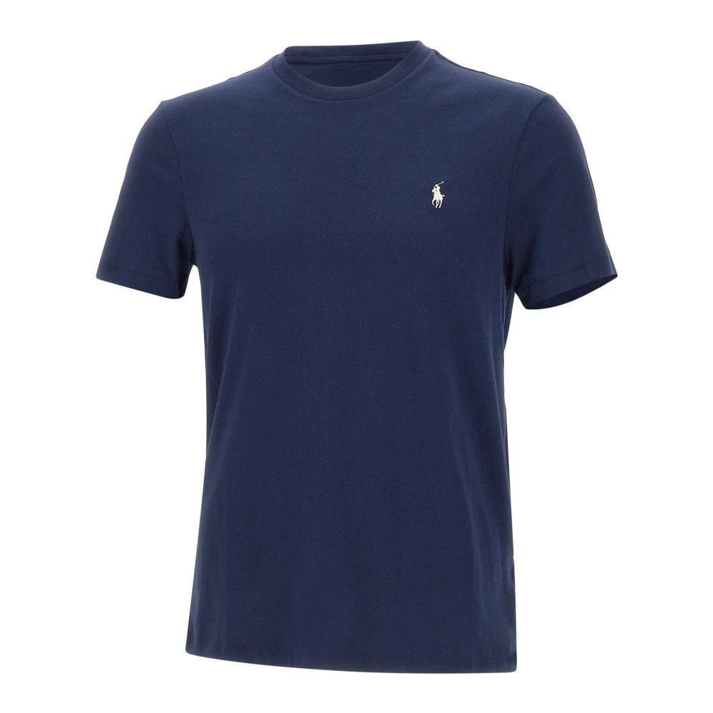 Polo Ralph Lauren Herr Blå Toppar L, Bomull, Classic Fit Crewneck T-Shirt