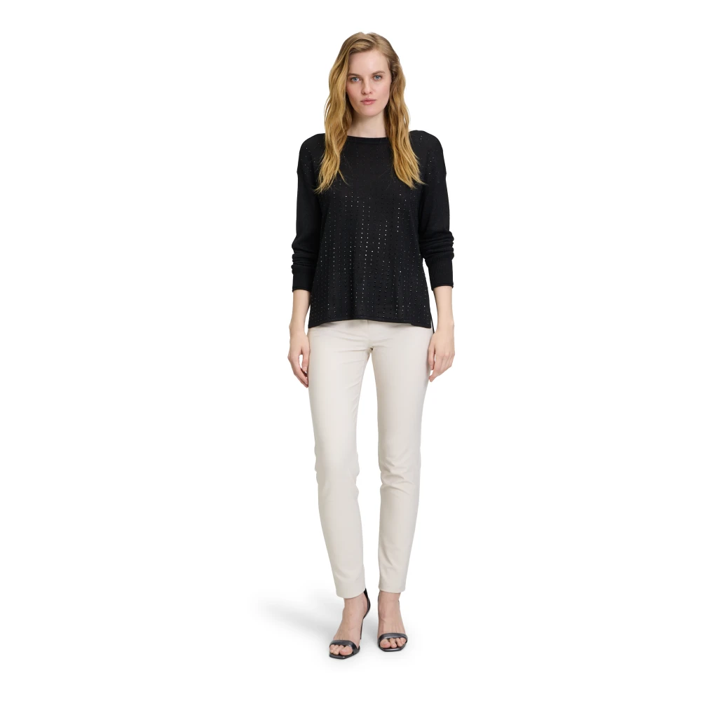 Betty Barclay Elegante Fijngebreide Trui met Strass Black Dames